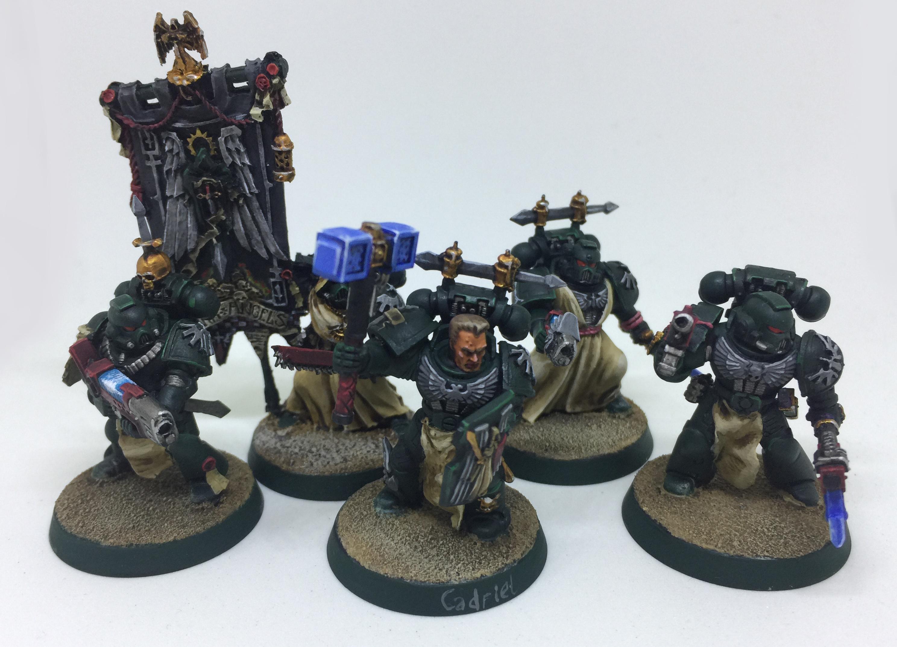 Banner Command Squad Dark Angels Plasma Gun Power Weapon Space Marines Standard Warhammer 6710